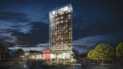 High-rise concrete core under construction