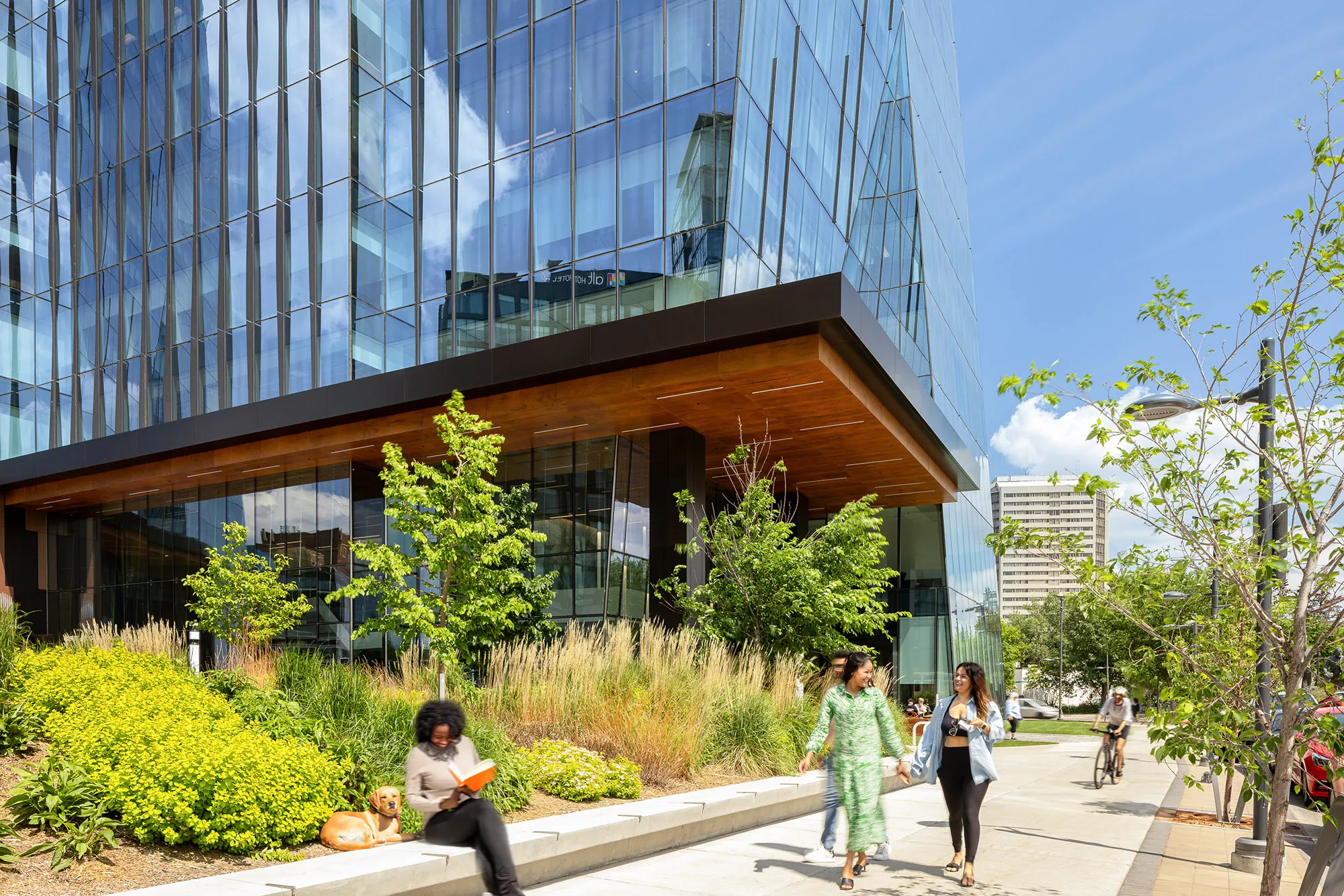 Mixed-use building shell and façade